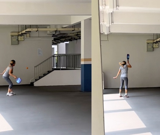 Người phụ nữ luyện tập pickleball một mình gây tranh cãi dữ dội trên MXH