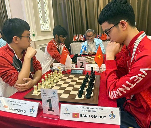 Vô địch SEA Games 33 trở về Bành Gia Huy tranh tài ngay ở giải Giải cờ vua Đại Kiện tướng quốc tế