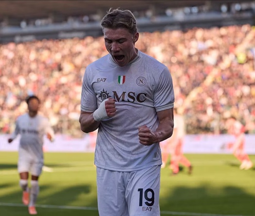 Hojlund ghi bàn cho Napoli sau 12 trận nhiều hơn cả mùa giải khoác áo MU