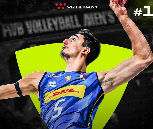 Alessandro Michieletto nhận danh hiệu VĐV bóng chuyền nam xuất sắc nhất năm 2025