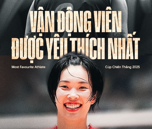 “Khủng long” bóng chuyền Thanh Thúy giành danh hiệu VĐV được yêu thích nhất Cúp Chiến thắng 2025
