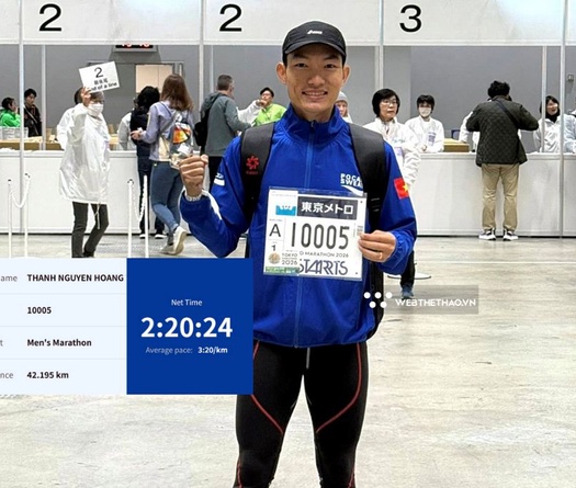 Hoàng Nguyên Thanh hụt kỷ lục quốc gia gần 2 phút ở Tokyo Marathon 2026