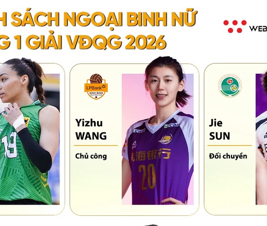 9 ngoại binh nữ tại giải bóng chuyền VĐQG 2026: Cuộc đua chất lượng và đa dạng
