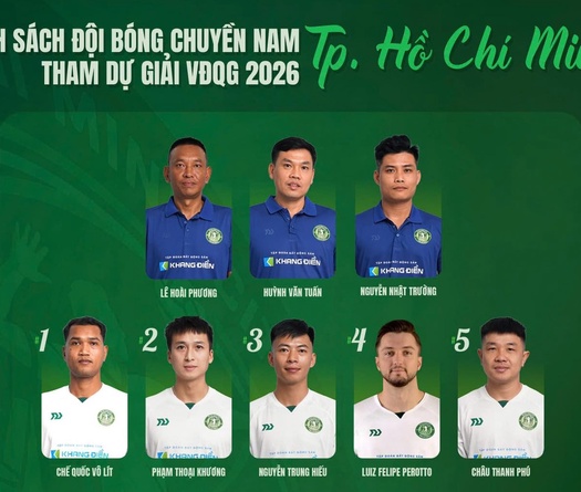 TP.HCM chốt đội hình 14 VĐV, sẵn sàng trở lại sân chơi bóng chuyền VĐQG 2026