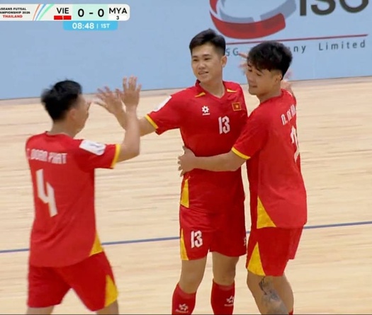 Futsal Việt Nam "vùi dập" Myanmar, mở toang cửa bán kết Đông Nam Á 2026