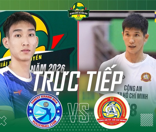 Link trực tiếp giải bóng chuyền VĐQG 2026 hôm nay: Sanest Khánh Hoà vs Công An Tp.HCM