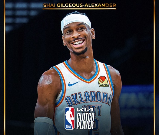 Bùng nổ ở những khoảnh khắc định đoạt, Shai Gilgeous-Alexander ẵm giải Clutch Player of the Year