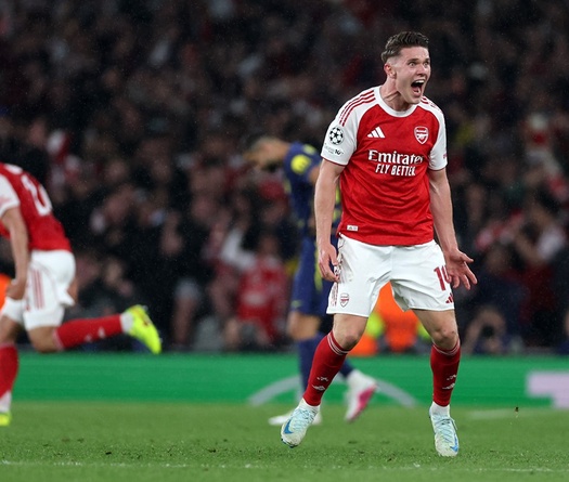 Gyokeres "làm những công việc thầm lặng" để giúp Arsenal vượt qua khó khăn