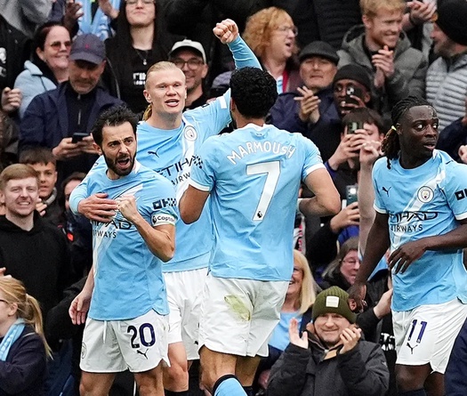 Bảng xếp hạng Ngoại hạng Anh mới nhất sau khi Man City thắng đậm