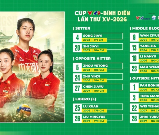 Giang Tô chốt đội hình tham dự cúp VTV9 - Bình Điền 2026