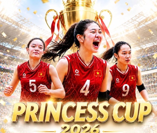 Đội tuyển bóng chuyền U18 Việt Nam tham dự Princess Cup 2026 tại Thái Lan