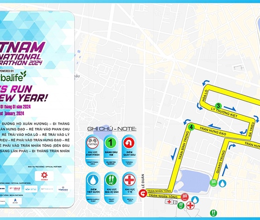 Cung đường chạy 5km và đi bộ mới cập nhật của Giải Bán Marathon Quốc tế Việt Nam 2024 tài trợ bởi Herbalife