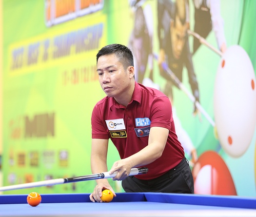 Nguyễn Như Lê tung đường cơ 15 điểm ở giải vô địch Billiards Carom 3 băng HBSF năm 2023