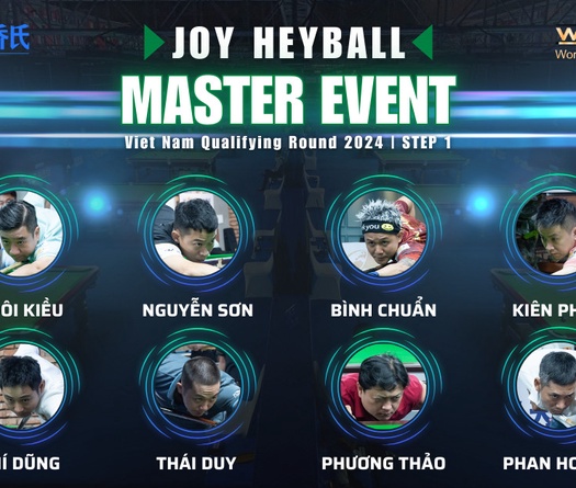 Dàn ứng viên nặng ký cho chức vô địch billiards Chặng 1 vòng loại Joy Heyball Master 2024