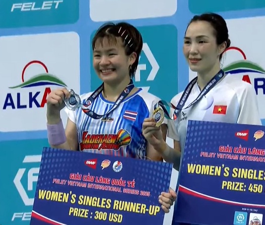 Cầu lông Felet Vietnam International Series 2025: Vũ Thị Trang và Lê Đức Phát đăng quang