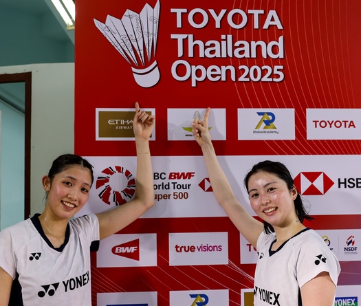 Hirokami và Hobara với hành trình hiếm thấy ở giải cầu lông Thailand Open 2025