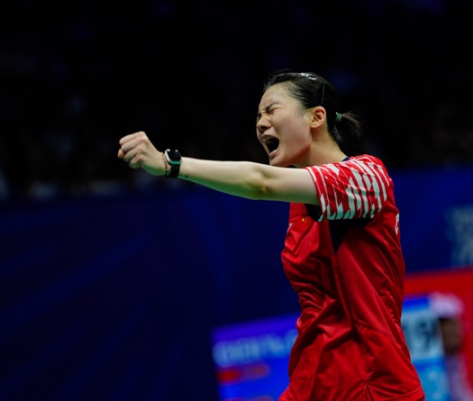 Han Yue rốt cuộc đánh bại Chen Yu Fei ở giải cầu lông China Masters 2025