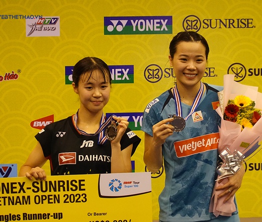 Tay vợt nữ số 1 Nguyễn Thùy Linh vô địch Giải cầu lông Vietnam Open 2023 đầy cảm xúc