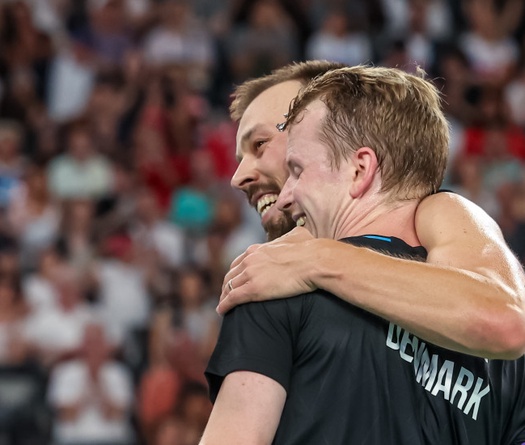 Đôi nam cầu lông Đan Mạch Kim Astrup/Anders Skaarup Rasmussen vượt qua Bảng tử thần Olympic Paris 2024 