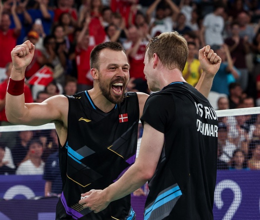 Đôi nam Đan Mạch Kim Astrup và Anders Skaarup Rasmussen thành công săn huy chương Olympic Paris 2024