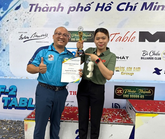 Cơ thủ đại diện Billiards Thanh Minh giành chức vô địch Tour 2 HBSF năm 2025