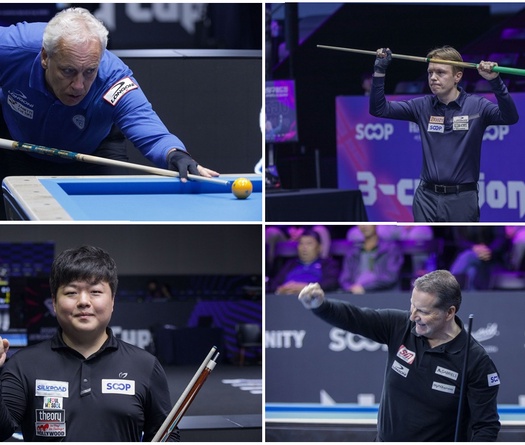 Giải billiard carom 3 băng Gwangju World Cup năm 2025: Bán kết có Merckx, Cho, Zanetti và Hofman