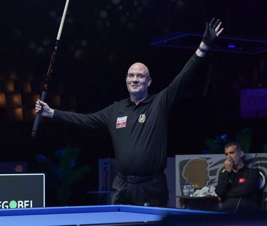 Martin Horn hoàn tất bộ ba danh hiệu billiard carom 3 băng World Cup