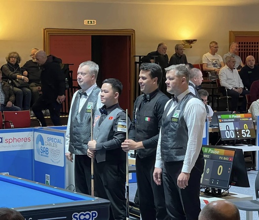 Việt Nam vào bán kết giải billiards 3 băng đội tuyển quốc gia vô địch thế giới 2025