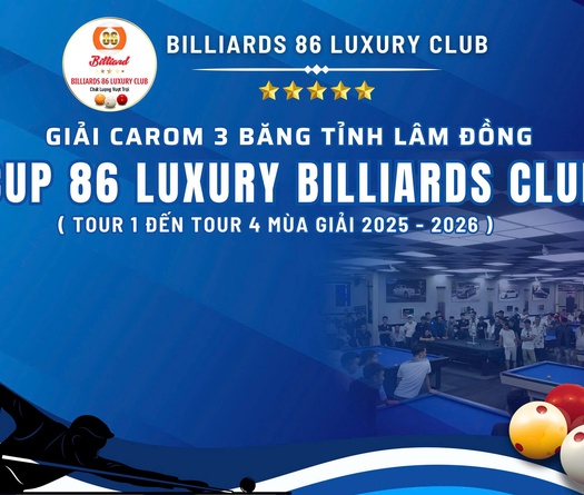 Giải Carom 3 Băng Lâm Đồng 2025-2026 khởi tranh Tour 1: Quỹ thưởng lớn, hứa hẹn sân chơi kịch tính