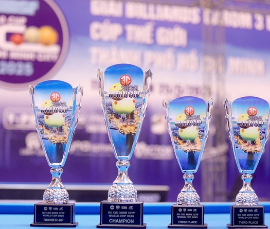 Trực tiếp billiard carom 3 băng TPHCM World Cup 2025 ngày 19/05