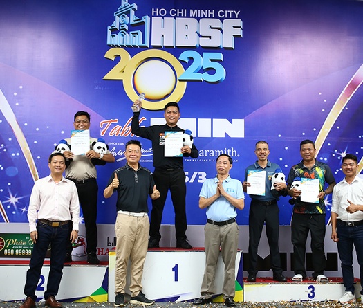 Xác định 4 nhà vô địch của giải Billiards HBSF Tour 1 Cúp MIN Table 2025