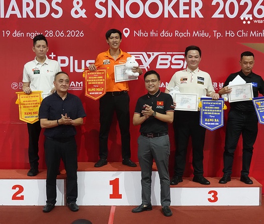 Châu Hồng Thái và Chu Việt Hoàng vô địch vòng chung kết billiards các CLB toàn quốc 2026