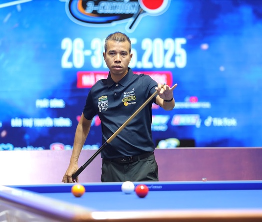 Billiards Carom 3 băng Quốc tế SCTV Cup 2025 chỉ còn Trần Quyết Chiến, Trần Thanh Lực, Bao Phương Vinh, Mai Tân Huyên