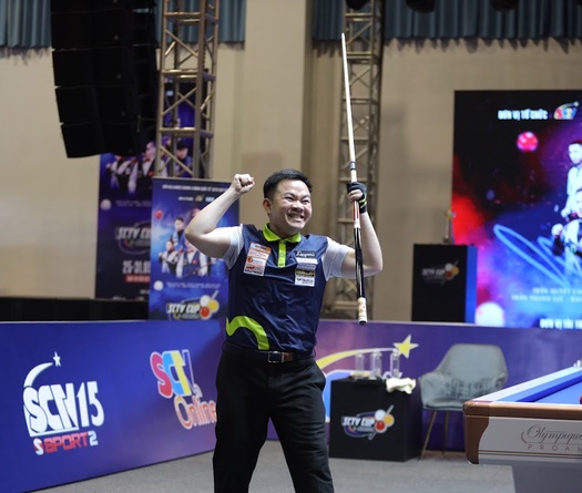 Bao Phương Vinh vô địch giải Billiards Carom 3 băng Quốc tế SCTV Cup 2025 