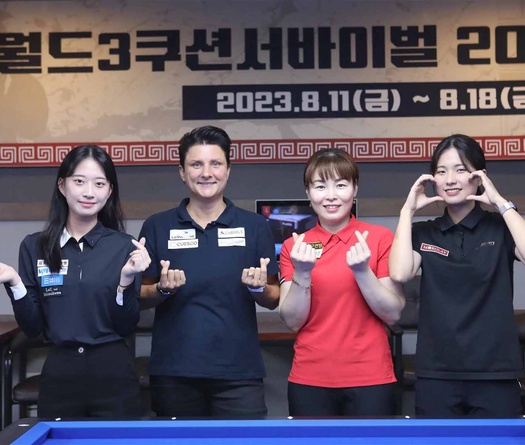 Giải billiard carom 3 băng World Survival 2023: Số 1 thế giới nữ Klompenhouwer tạo ấn tượng không kém Trần Quyết Chiến