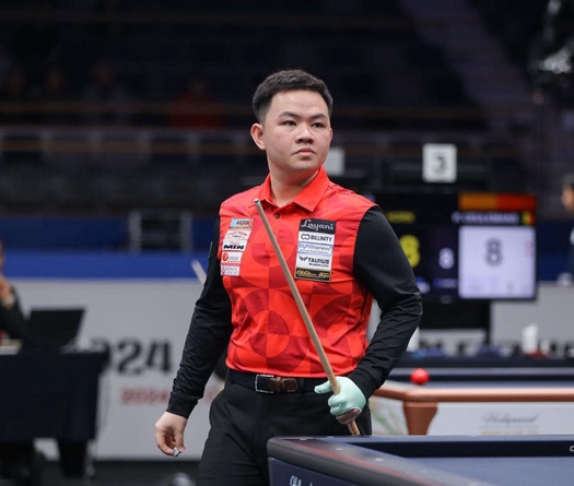 Bao Phương Vinh phản công ngoạn mục, cùng Trần Quyết Chiến vào tứ kết giải billiards Seoul World Cup 2024