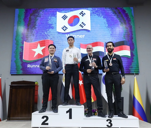 Bao Phương Vinh giành á quân giải billiards Ankara  World Cup 2024, Trần Quyết Chiến dẫn đầu cả hai BXH