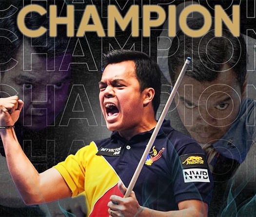 Carlo Biado xuất sắc vô địch Giải billiards Universal Chinese Taipei Open 2024