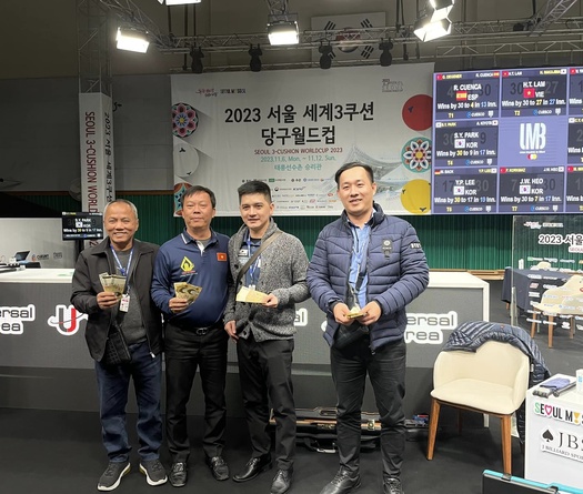Billiards Seoul World Cup 2023: Hán Thành, Văn Ly, Hoàn Tất, Hoàng Minh ồ ạt vào vòng loại thứ 3