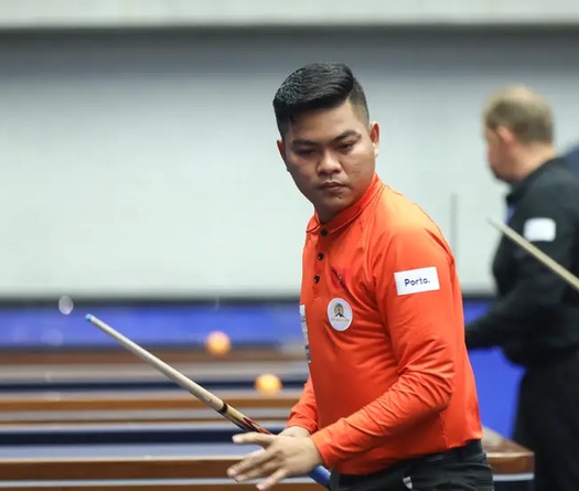 Nguyễn Trần Thanh Tự tạo ấn tượng với series 21 điểm ở giải billiard carom 3 băng Porto World Cup 2024?