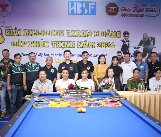 Chính thức khởi tranh giải Billiards Carom 3 Băng Cúp Phúc Thịnh Table 2024