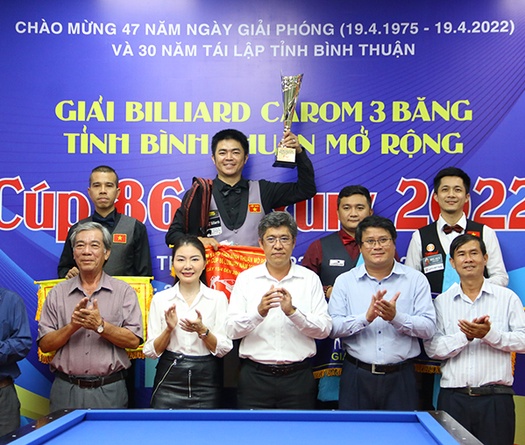 Giải carom 3 băng tỉnh Bình Thuận mở rộng: Hạ Trần Quyết Chiến, Nguyễn Quốc Nguyện vô địch