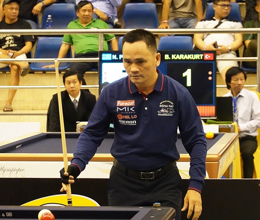 Trần Đức Minh xuất sắc vào bán kết Giải billiard carom 3 băng World Cup TPHCM 2024