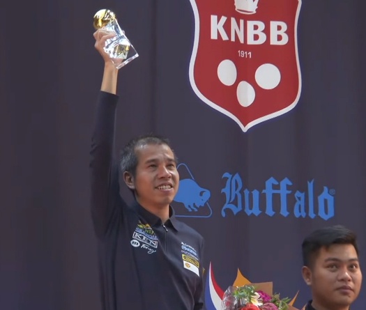 Trần Quyết Chiến lần thứ 4 giành ngôi vô địch World Cup billiard carom 3 băng