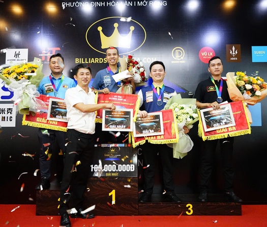 Ứng viên Cúp Chiến thắng 2024 Trần Quyết Chiến ẵm trọn 100 triệu đồng tại giải Billiards Carom 3 băng – Cup Lux Pro lần thứ 1 