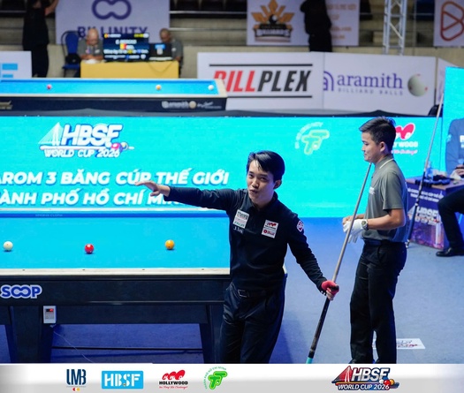 Trực tiếp billiard 3C TPHCM World Cup năm 2026 ngày 24/05: Chiêm Hồng Thái tranh vô địch