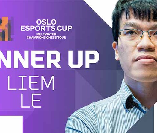 Lê Quang Liêm vượt qua Vua cờ, giành á quân cờ chớp Oslo Esports Cup gần 750 triệu đồng