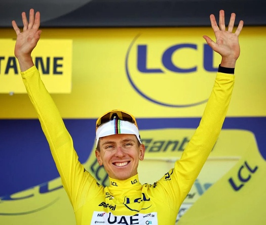Đương kim vô địch Pogacar thắng chặng 7 và giành lại Áo vàng cuộc đua xe đạp Tour de France 2025