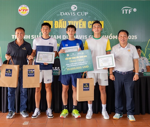 Công bố kết quả thi đấu tuyển chọn tranh suất 3-4-5 vào ĐTQG quần vợt tham dự Davis Cup Nhóm III – 2025