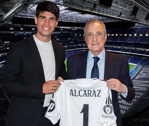 Carlos Alcaraz mang quần vợt vào "Thánh đường" Bernabeu: Khi thể thao hiện đại xóa nhòa mọi ranh giới